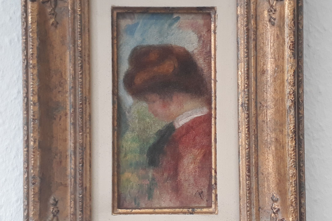 Zoom Pierre-Auguste Renoir - Etude de jeune femme (mi-buste, profil gauche) signé de l´initi...